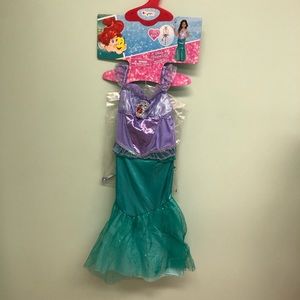 Disguise Disney Princess | Toddler Ariel Costume | Green & Purple | Size 3-4